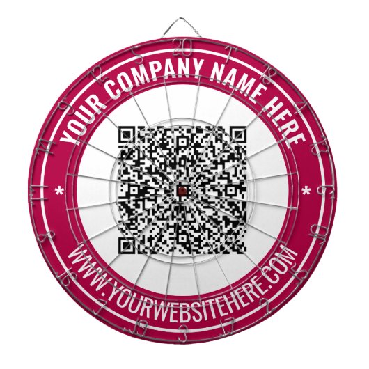 Fléchettes Votre code QR Texte personnalisé Cible de flechett (Devant)