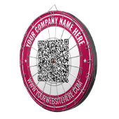 Fléchettes Votre code QR Texte personnalisé Cible de flechett (Devant droit)