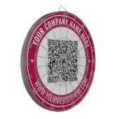 Fléchettes Votre code QR Texte personnalisé Cible de flechett (Devant gauche)