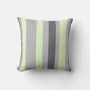 Flecked Stripes Charcoal and Light Grey Mint Green Kussen