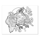Fledgeling Raven met zakgeld Rubberstempel (Afrduk)