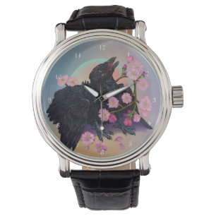 Fledgling met appelbloesems horloge
