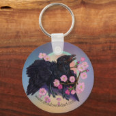 Fledgling met appelbloesems sleutelhanger (Voorkant)