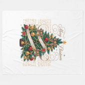Fleece Blanket-Adult Merry Christmas Blanket (Voorkant (Horizontaal))