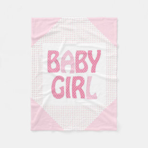 Fleece Blanket/Baby Girl/Roze pooldots Deken