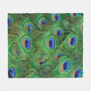 Fleece Blanket, Beauful Peacock Feathers Foto