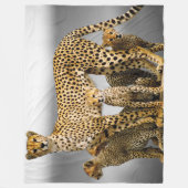 Fleece Blanket/Cheetah & Cubs Deken (Voorkant)