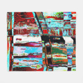 Fleece Blanket Collapse Reflection Abstract Design (Voorkant (Horizontaal))