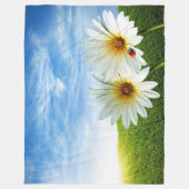 Fleece Blanket/Daises with Lady bug (Voorkant)