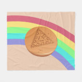 Fleece Blanket Dalgona Multiple Triangle Side Uitz (Voorkant (Horizontaal))