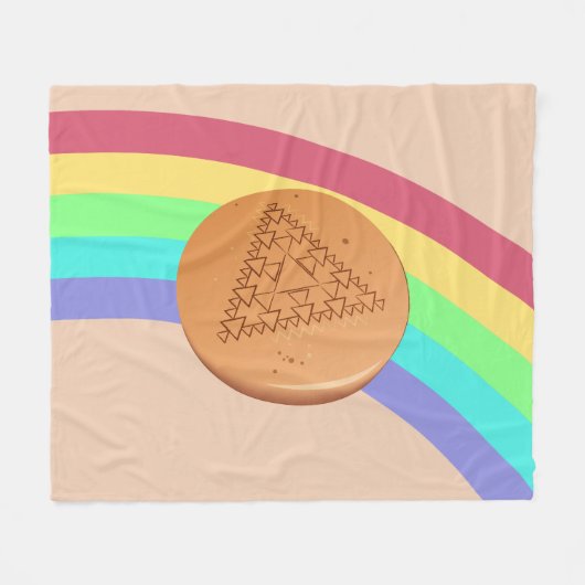 Fleece Blanket Dalgona Multiple Triangle Side Uitz (Voorkant (Horizontaal))