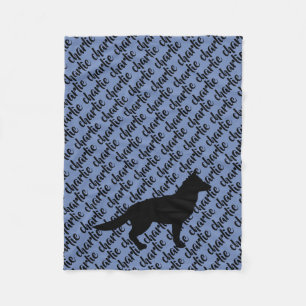 Fleece Blanket Duitse Shepherd Dog's Name Deken