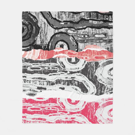 Fleece Blanket – Friction Lands Abstract Design (Voorkant)