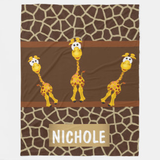 Fleece Blanket Giraffes