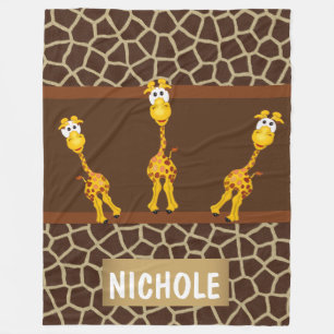 Fleece Blanket Giraffes Deken