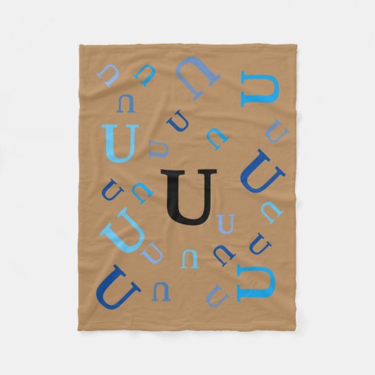 Fleece Blanket - Jumked Letters Deken (Voorkant)