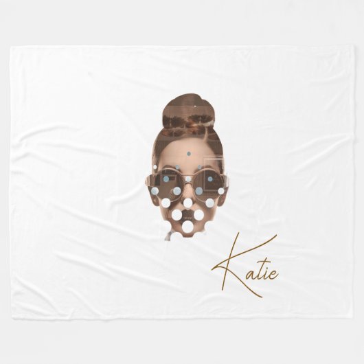 Fleece Blanket, Large 60" x 80" Katie Design Deken (Voorkant (Horizontaal))