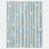Fleece Blanket (Large 60" x 80") – Whimsy Faces (Voorkant)