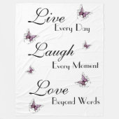 Fleece Blanket/Live Laugh Love (Voorkant)