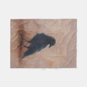Fleece Blanket met Crow (Voorkant (Horizontaal))