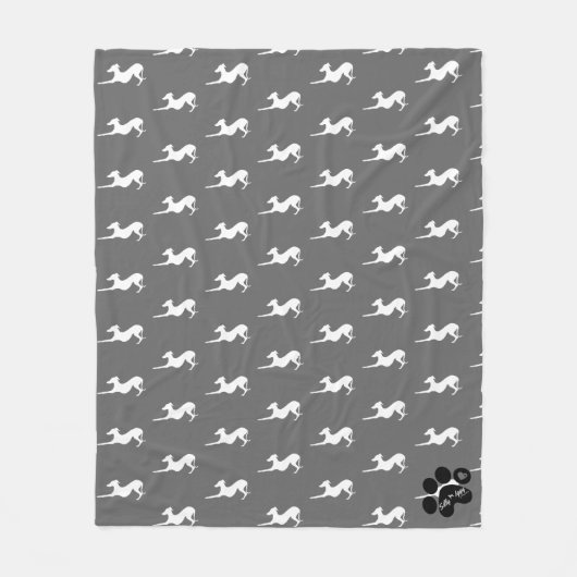Fleece Blanket met de Italiaanse Greyhound (Voorkant)