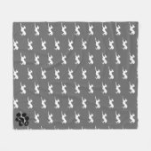 Fleece Blanket met de Italiaanse Greyhound (Voorkant (Horizontaal))