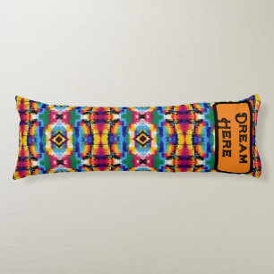 Fleece Blanket met heldere en kleurrijke goot Lichaamskussen