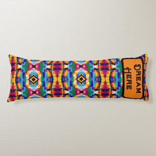 Fleece Blanket met heldere en kleurrijke goot Lichaamskussen (Voorkant)