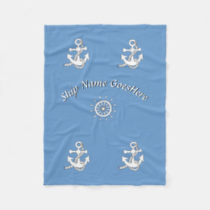 Fleece Blanket - Nautical Theme Deken