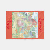 Fleece Blanket/Personalised Cartoon Farm Animals (Voorkant (Horizontaal))