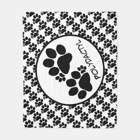 Fleece Blanket - Polydactyl Cat Paws Deken (Voorkant)