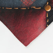 Fleece Blanket Quilt Red Navy Yellow Pattern (Hoek)