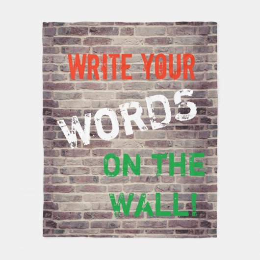 Fleece Blanket Red Brick Wall Aangepaste graffiti Deken (Voorkant)
