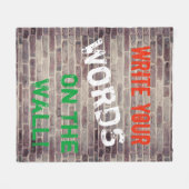 Fleece Blanket Red Brick Wall Aangepaste graffiti Deken (Voorkant (Horizontaal))