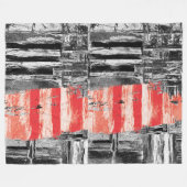 Fleece Blanket – Red Pulse Abstract Design (Voorkant (Horizontaal))