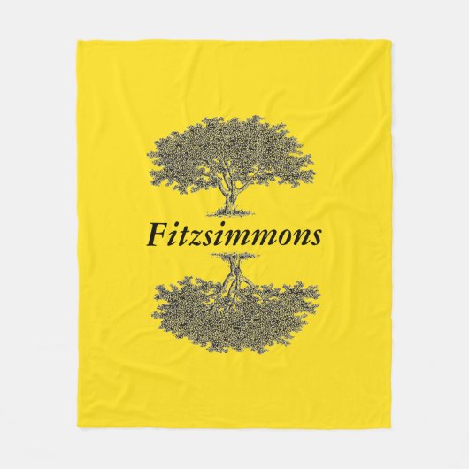 Fleece Blanket - Reflecterende bomen (Voorkant)