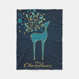 Fleece Blanket | rendieren | Vrolijk kerstfeest