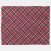 Fleece Blanket - Rood en geel Scottish Tartan 2 (Voorkant (Horizontaal))