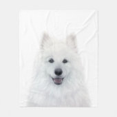 Fleece Blanket, Samoyed Dog by miart (Voorkant)