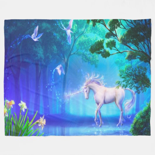 Fleece Blanket/Unicorn Deken (Voorkant (Horizontaal))