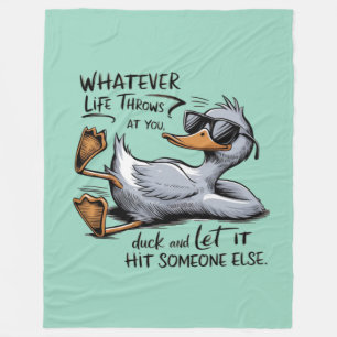 Fleece Blanket - "Wat het leven ook naar je gooit" Deken