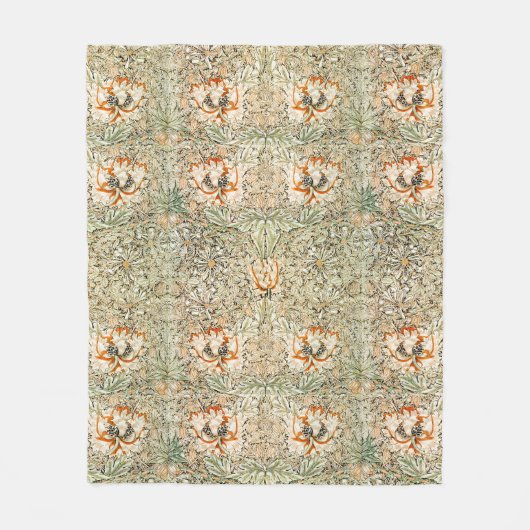 FLEECE BLANKET : WILLIAM MORRIS : HONEYSUCKLE (Voorkant)