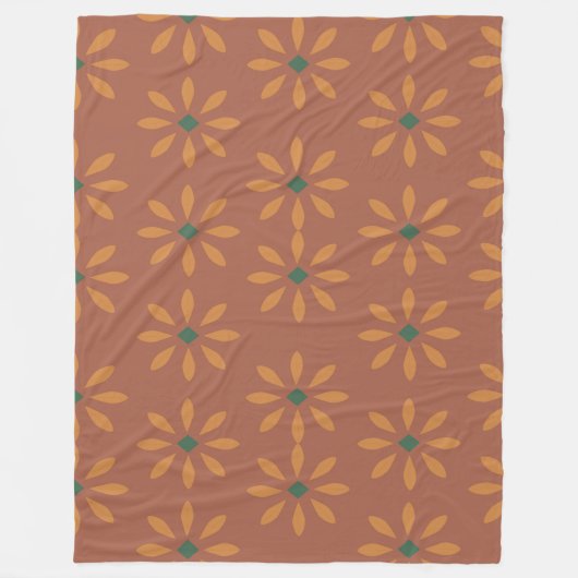 Fleece blanket with flower pattern (Voorkant)