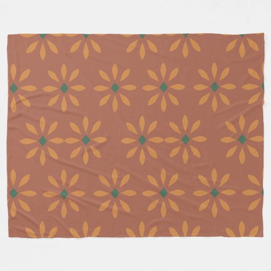 Fleece blanket with flower pattern (Voorkant (Horizontaal))