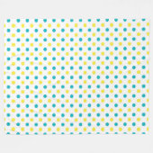 Fleece Blanket/Yellow en Blue Polka Dots (Voorkant (Horizontaal))