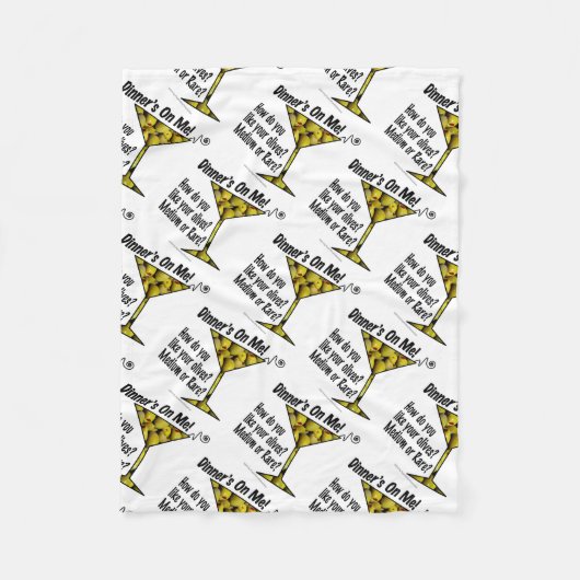 FLEECE BLANKETS - MEDIUM- OF ZELDZAME MARTINI-OLIJ DEKEN (Voorkant)