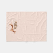 Fleece dachshund baby Blanket, Small Deken (Voorkant (Horizontaal))