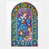 Fleece Deken (80 in x 60 inch) Vrede op aarde (Voorkant)