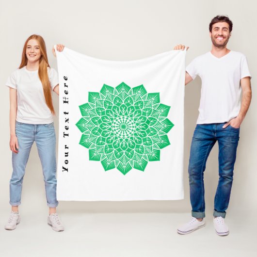 Fleece deken Aangepaste tekst hier Tekst Afbeeldin (In situ)