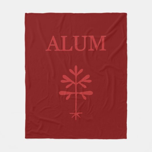 Fleece deken, aluinrood deken (Voorkant)